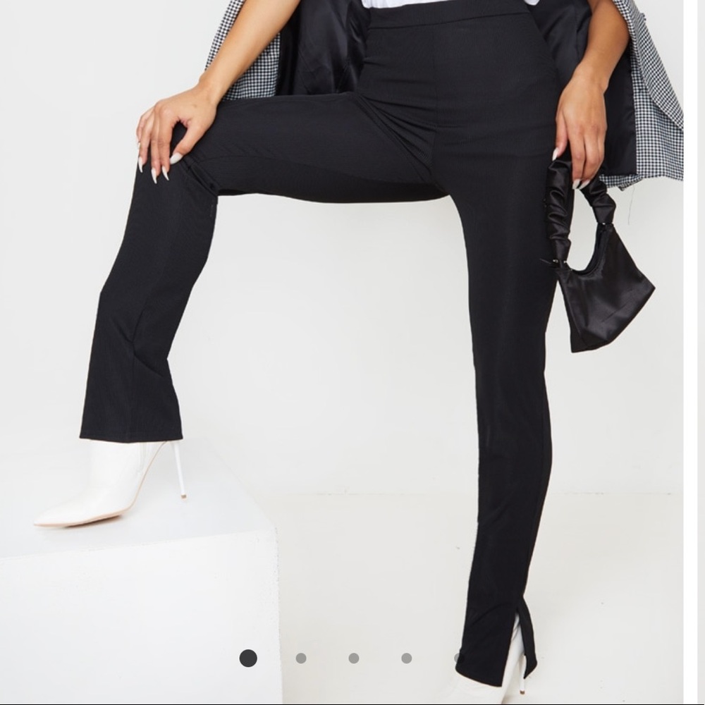 PLT Ribbed Split Seam Pants